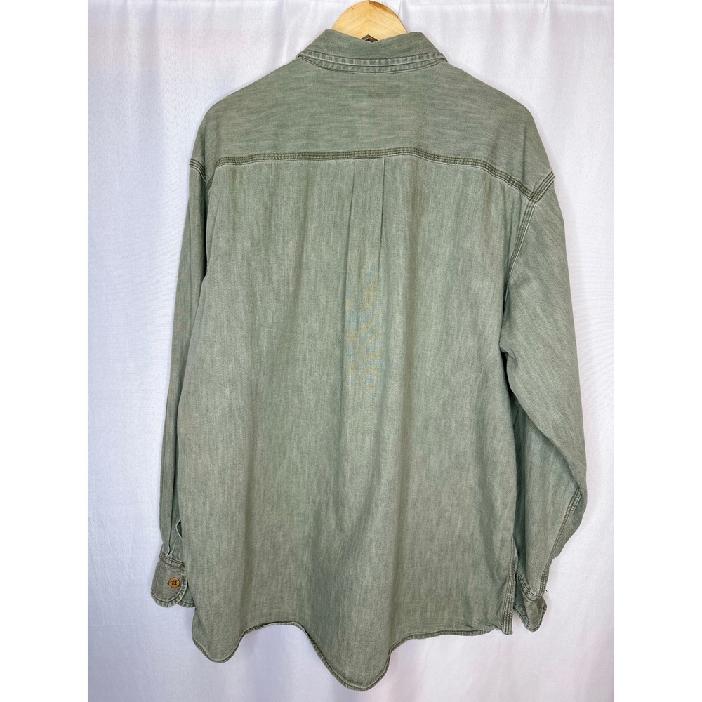 VTG Banana Republic Mill Valley Safari Shirt LARGE Outdoor Travel 80s Workwear - Picture 2 of 5